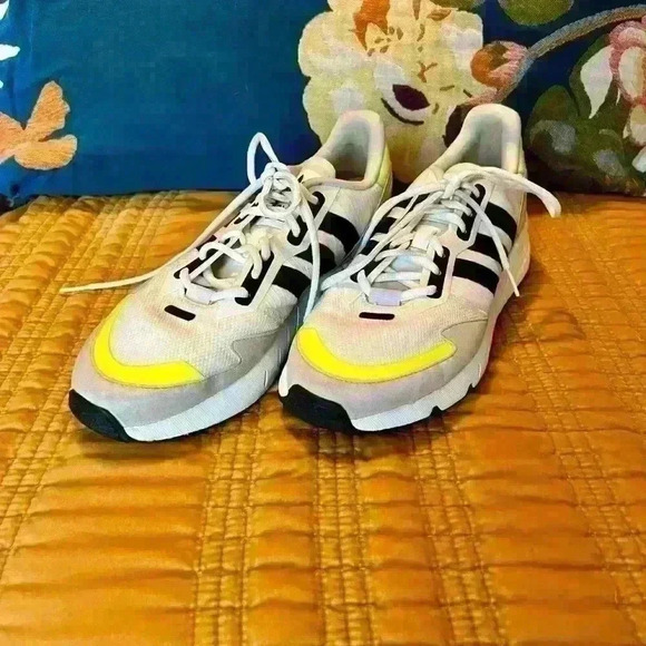 adidas ZX 1K Boost White Solar Yellow - Size 10 - Picture 2 of 4